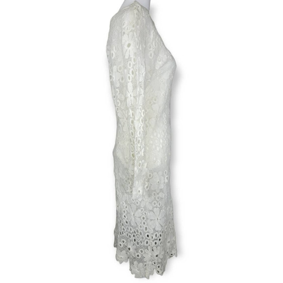 Velvet By Graham & Spencer Embroidered Lace Sheath Knee Length Dress Size Medium - Picture 9 of 12